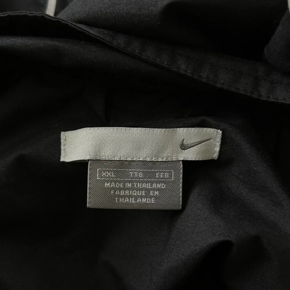 Nike Vintage Y2K Windbreaker Track Jacket Black White Men's XXL Swoosh Retro